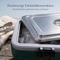 Portable Insulated Cooler Box for Camping Fishing Outdoor Activities and Commercial Use