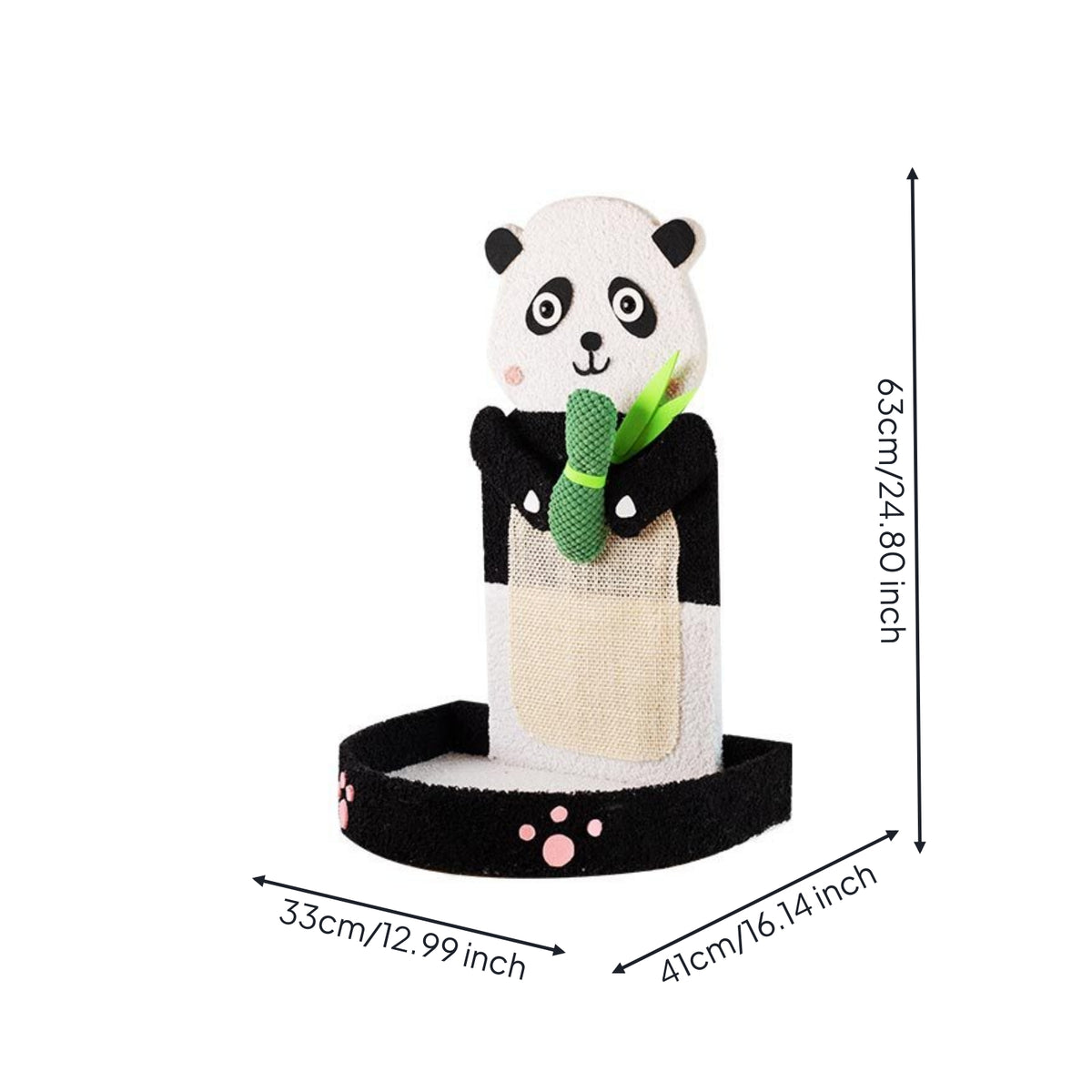 Pandas Cat Scratching Pillar Sisal-Wrapped Cat Scratching Pillar with Bed Vertical for Cats, Kittens