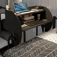 With Storage Shelves clighting fixture-on Bedside Desk Multifunctional Bed Clighting fixture Shelf Sturdy Dormitory Accessory No-Leg Design for College Students, Dorm Residents, metropolitan Dwellers, Small areas