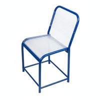 Cool and Breathable Woven Cord Factory Chair Wear-Resistant Workplace Furniture Sturdy Frame Workshop Stool High Load-Bearing for Sewing Machine Operators, Manual Laborers