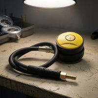 Yellow and Black Scuba Mouthpiece Metal Connector Scuba Hose Assembly Smooth Molded Underwater Breathing Mouthpiece Compact