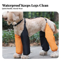 Dog Leg Protector Pants Wear-Resistant Water Resistant Dog Leg Sleeves Resistant for Rainy Days, Outdoors, Toilet Outings
