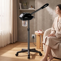 Height-Adjustable Facial Steamer with Stand Rolling Facial Steamer Long-Lasting Portable for Beauticians