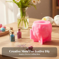 Egg Plaster Form Versatile Easter Egg Silicone Form Easy to Deform Crafting Supply for Crafters, Craft Workshop, Handmade Gifting, Kitchen