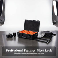 Waterproof Rolling Camera protective case Shockproof Rolling gear Trunk Wheeled Design safeguarding Container Retractable Handle for Photographers, Drone professionals, Field Technicians, Storage, journey, Outdoor, Studio