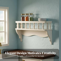 1:12 Scale Wall-Mounted Shelf European Design 1:12 Scale Display Rack Realistic Detailing Dollhouse Wall-Mounted Shelf for Hobbyists, Diorama Building