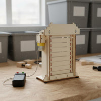 Hands-on Learning DIY Electric Rolling Door Kit Develops Logical Thinking Wooden Garage Door Model Improves Concentration Educational Toy Wirelessly Operated Controlled for Students, Kids, Classroom
