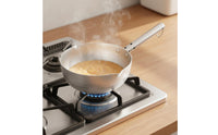 Yukihira Pan Versatile Yukihira Pot Ramen Pasta Pot Easy to Clean Milk Pan with Spouts Long-Lasting for Students