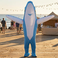 Dorsal Fin Full-Body Shark Suit Wearable Inflatable Shark Costume for Adults, Entertainment