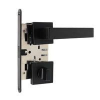 Split-Handle Lock with Quiet Latch Minimalist Door Lock Non-Handed Hardware for Bedroom Doors