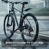 Mudguards with Mounting Hardware Bicycle Fenders Clamp-on Bike Mudguard Set for Rainy Day Riding