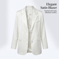 Women's Suits & Blazers Satin Jacket with Sun Protection, Long Sleeve Ladies for Office and Work, Lightweight Smart Casual Design