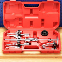 5 Pieces Well-Organized Bearing Puller Kit with Storage Box Portable Inner Outer Bearing Puller Manual Tool Set Internal for Mechanics, DIYers, Workshops, Garages