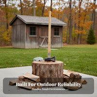 Double-Function-Use Design Octagonal Head Splitting Axe Heavy Duty Axe Hammer Ened Blade Wood Chopping Maul Anti-Corrosive for Homeowners, Construction Workers, Woodland, Bonfire Setup, Camping, Campsite