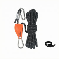 Braided Adjustable Rope Tie-down Hook-and-Loop Strap Reflective Rope Tie-down Carabiner Clips Tent Canopy Tensioner Quick Tensioning