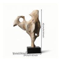 Abstract Sculpture with Base Modern Tabletop Sculpture Minimalist for Office Reception