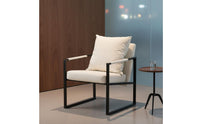 Modern Single Sofa Chair Stable Support Metal Frame Armchair Ergonomic Design