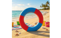 Solid Foam EVA Swim Loop Double Color Non Inflatable Swim Loop Segmented Design Circular Flotation Aid Polished Surface