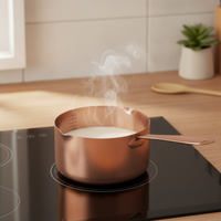 Thickened Rose Gold Saucepan with Scale for Baby Food, Butter Melting, and Oil Heating