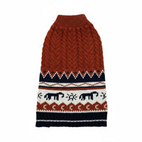 Soft Material Fair Isle Dog Sweater Long-Lasting Knitted Pet Sweater Stretchable for Dogs, Small Pets, Cold Weather, Daily Wear