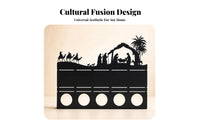 Silhouette Candle Holder Rectangular Base Tabletop Tealight Holder Decorative Candle Stand Compact Size Table Centerpiece