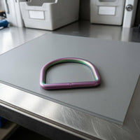 Titanium Alloy Singlecylinder Adapter Plate Iridescent Finish Backplate Heat-Treated D-Attachment Loop Perforated