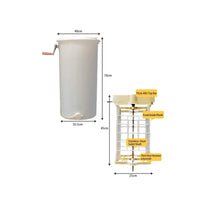Food-Grade Material Manual 2 Frame Honey Extractor 18L Capacity 2 Frame Honey Extractor Easy to Clean Beekeeping Centrifuge Long-Lasting for Beekeepers