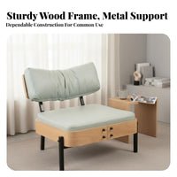 Signature design Single-Seater with Wooden Arms Light Luxury Upholstered leisure Chair Artistic Form Accent Seat Sturdy Wood Frame for Apartment Dwellers, Readers, Homeowners, Living Room, Small Spaces, Lounge Area, Home Office