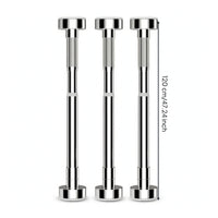 3 Pieces No-Drill Undermount Sink Support Rod Heavy-Duty Telescopic Support Rod Rust-Proof Hardware Stable for Bathroom