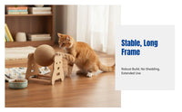 Upright Sisal Cat Scratching Ball, Rolling Cat Toy, Wear-Resistant, Anti-Shedding, Nail Grinding