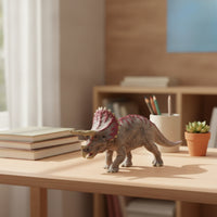 Triceratops Figurine Realistic Triceratops Model Dinosaur Figurine Plastic Dinosaur Figure Accurate for Collectors, Shelf Decor