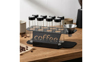 Coffee Bean Rack Cutout Coffee Display Organizer Two-Level Countertop Shelf
