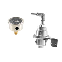 Adjustable Fuel Pressure Regulator with Gauge Aluminum Fuel Pressure Regulator with Fitting Precision Slimline for Performance Builds