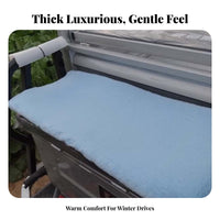 Thickened Electric Tricycle Seat Cushion Non-Slip Faux Seat Cover Cold-Proof for Commuters, Drivers, Daily Commute, Outdoor