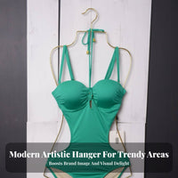 Golden Finish Bikini Display Hanger Sturdy Swimsuit Hanger Elegant Design for Boutique Owners, Beach Shop, Showroom