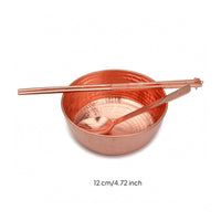 Copper Chopsticks and Spoon Set Handmade Copper Bowl Set Decorative