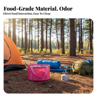 Large Capacity Foldable Water Pail Space-Saving Collapsible Camping Pail Leak-Proof for Campers, Fishermen, Travel, Picnics