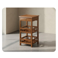 End Table New Chinese Design Sofa Table Simple Design Bedside Storage Rack for Living Room, Small Areas, Bedroom