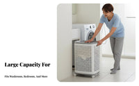 Plastic Clothes Hamper with Wheels Large Capacity Rolling Laundry Basket Rolling Laundry Hamper Ventilated for Dorm Room