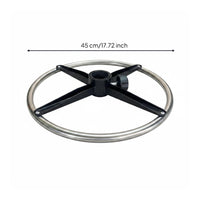 Gas Lift Clamp Foot Footrest Loop Polished Shiny Finish Adjustable Metal Foot