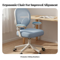 children's Writing Chair Back Support Adjustable Height Study Chair Stable Design for Students, Girls, Home, School, Bedroom