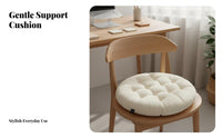 Wear-Resistant Solid Color Chair Cushion Minimalist Design Tufted Seat Cushion Fixed Point Quilting for Office Workers, Students