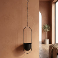 Iron Plant Pots for Indoor Plants and Flower Pots, Pack of 2 Hanging Basket with Chain, Firm Metal Craft Hanging Plant, Wall Planter Garden