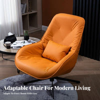Nordic design Upholstered highspine winged Armchair Light Luxury highspine winged Armchair with Ottoman High rear Lounge Chair Ergonomic Design for Adults, Homeowners, Readers, Living Room, Bedroom, Balcony, perusing alcove