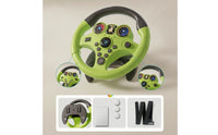 Portable Toy Steering Wheel with Strap Tactile Simulated Driving Controller Interactive Driving Controller with Base Hands-on for Playroom