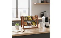 Tea Pouch Organizer Two Layer Coffee Corner Pod Organizer Space Saving Tea Pouch Holder for Office