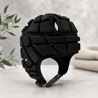 Segmented Soft Shell Helmet Adjustable Fit Padded Head Guard Ear Cutouts uncoveredFace Helmet Chin Strap