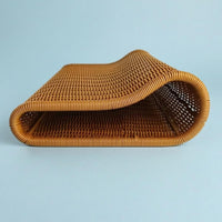 Rattan Neck Pillow Breathable Woven Neck Pillow Textured