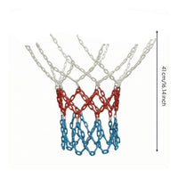 Basketball Hoop Chain Net Heavy Duty Metal Basketball Net Indoor and Outdoor for Coaches, Driveway, Playground
