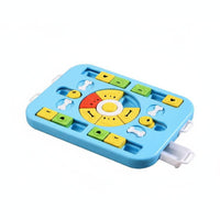 Dog and Cat Food Brain Teaser Squeaky Button Interactive Pet Brain Teaser Feeder